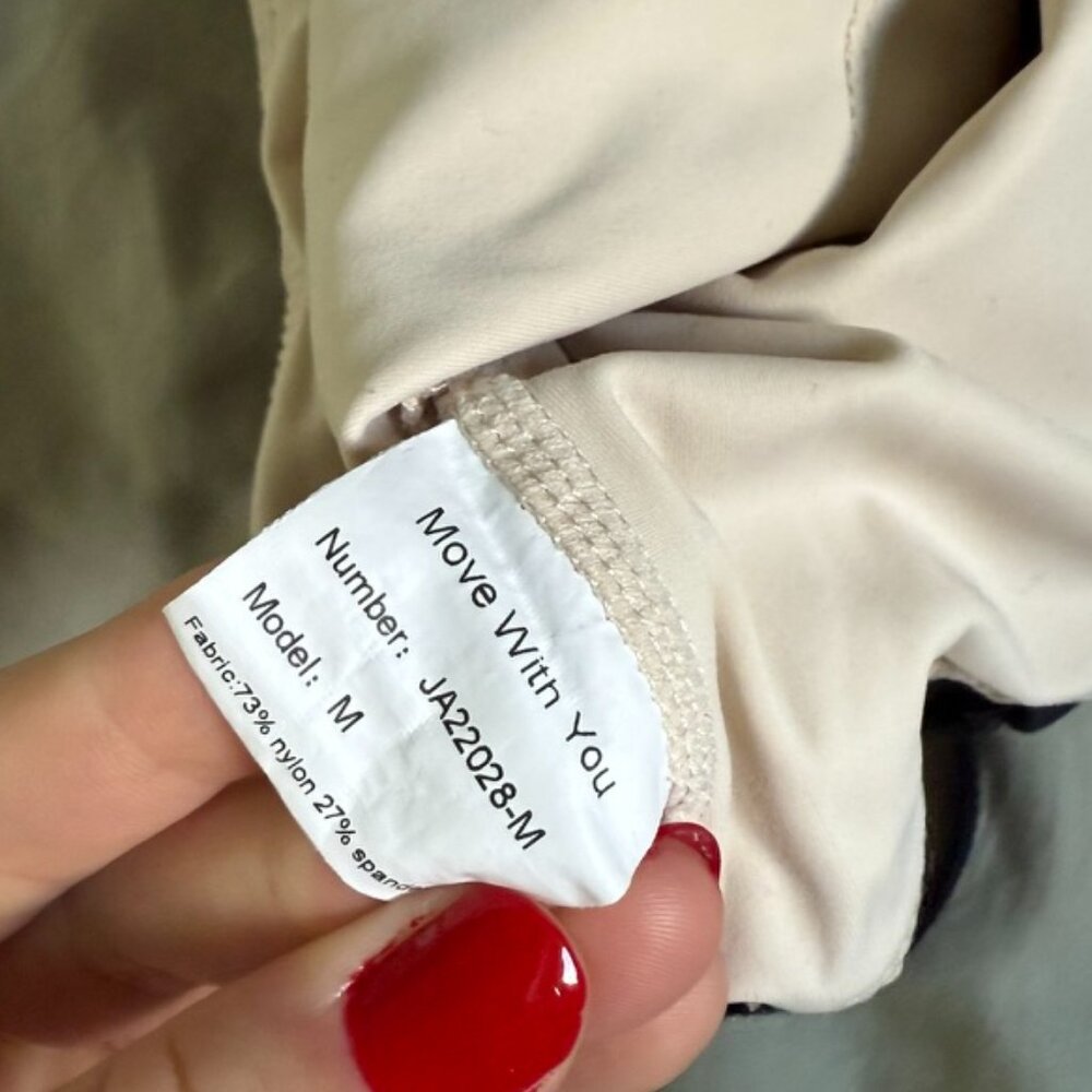beige bustier workout top - Picture 3 of 3